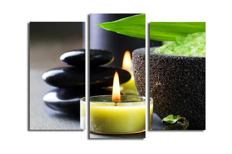 Canvastaulu 3-pak Monivärinen, 20x39 cm