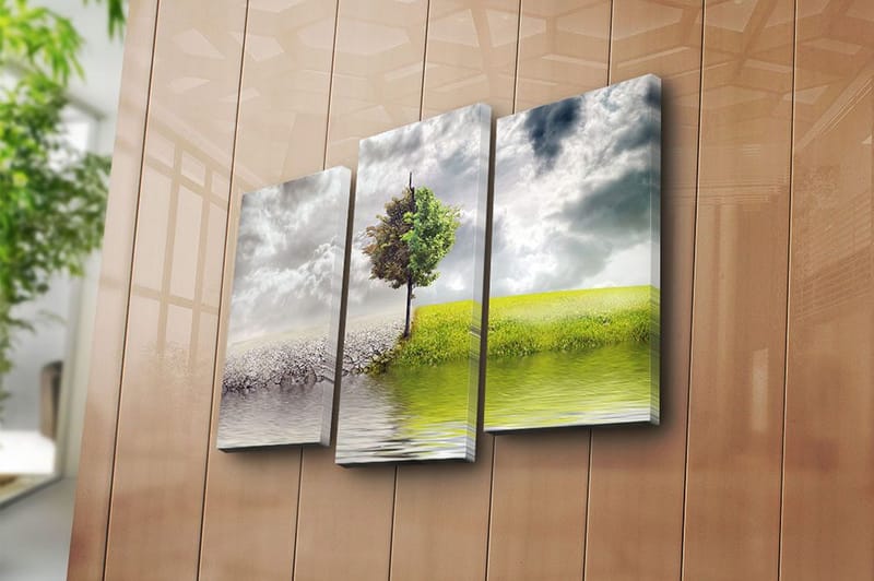 Canvastaulu 3-pak Monivärinen - 20x39 cm - Sisustustuotteet - Taulu & taide - Canvas-taulu