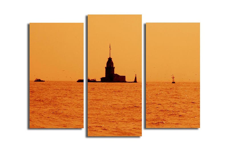 Canvastaulu 3-pak Monivärinen, 20x39 cm