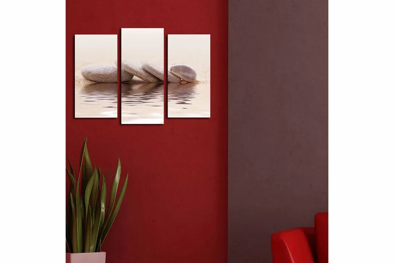 Canvastaulu 3-pak Monivärinen - 20x39 cm - Sisustustuotteet - Taulu & taide - Canvas-taulu