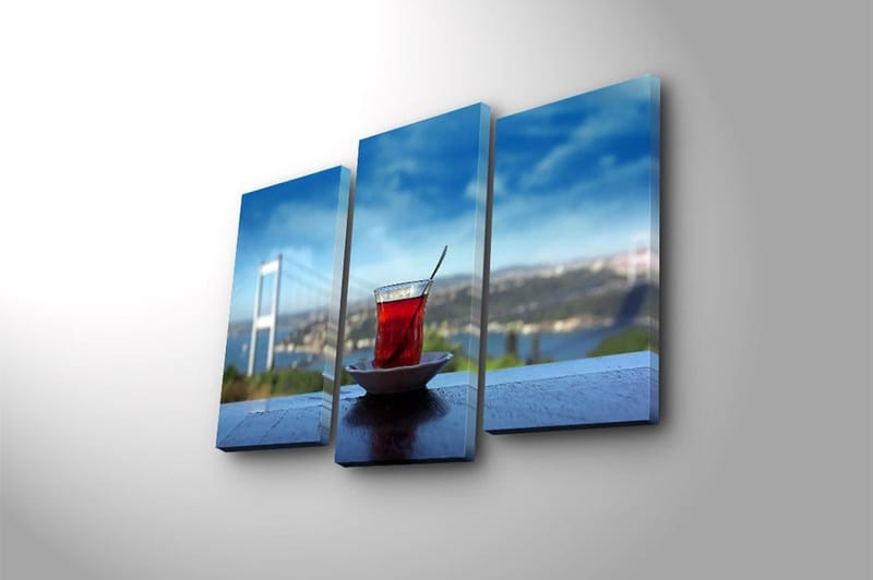 Canvastaulu 3-pak Monivärinen - 20x39 cm - Sisustustuotteet - Taulu & taide - Canvas-taulu