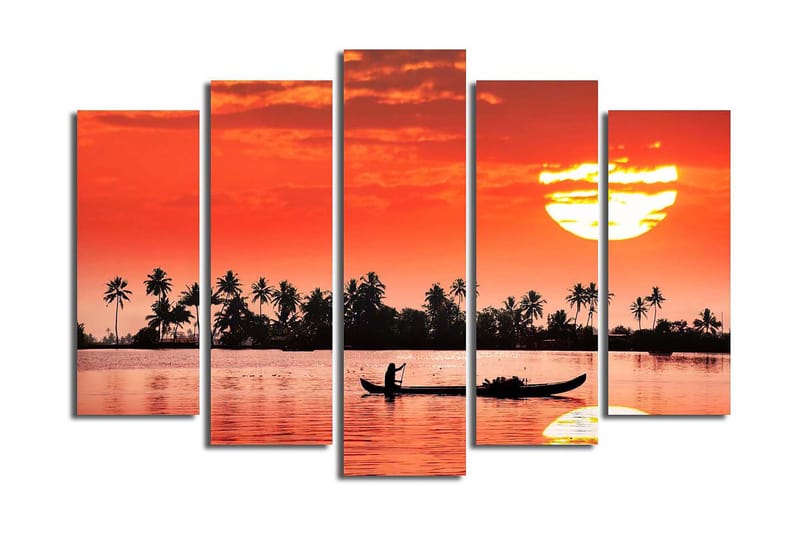 Canvastaulu 5-pak Monivärinen, 19x60 cm