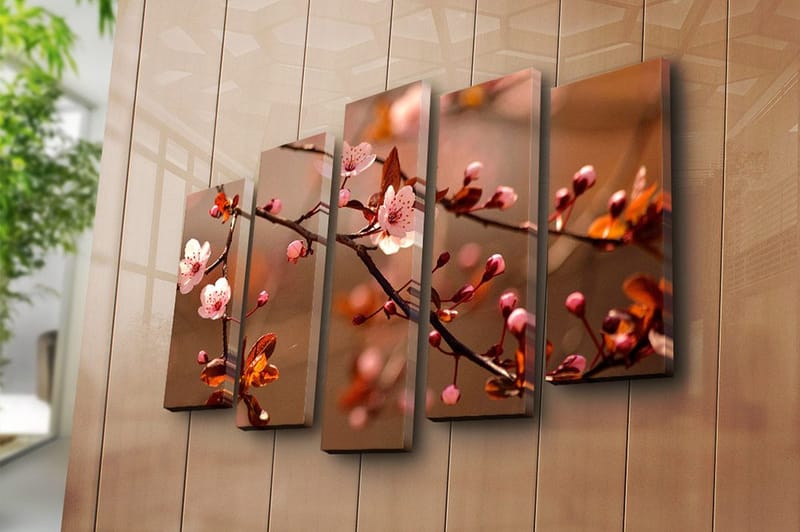 Canvastaulu 5-pak Monivärinen - 19x60 cm - Sisustustuotteet - Taulu & taide - Canvas-taulu