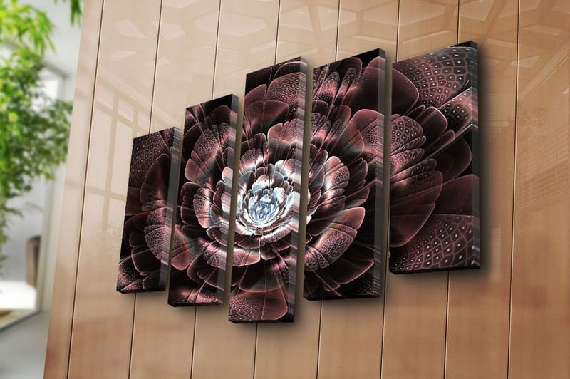 Canvastaulu 5-pak Monivärinen - 19x60 cm - Sisustustuotteet - Taulu & taide - Canvas-taulu