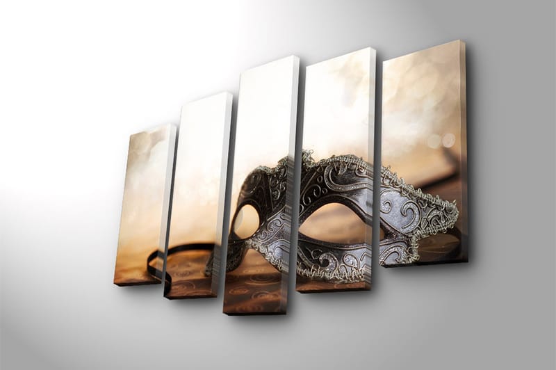 Canvastaulu 5-pak Monivärinen - 19x60 cm - Sisustustuotteet - Taulu & taide - Canvas-taulu