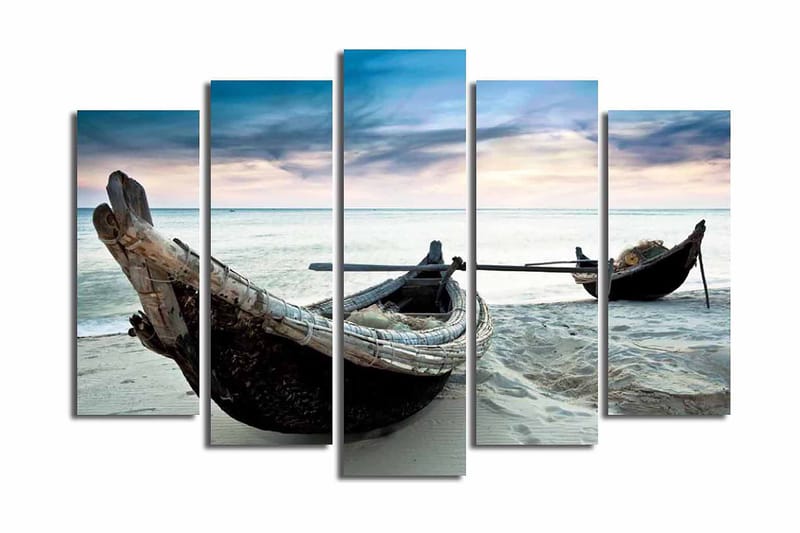 Canvastaulu 5-pak Monivärinen - 19x60 cm - Sisustustuotteet - Taulu & taide - Canvas-taulu