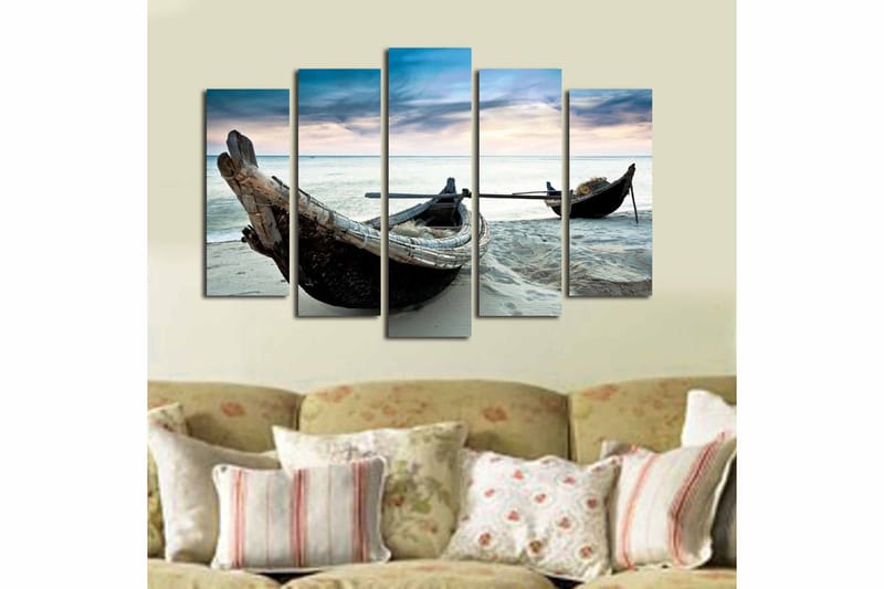 Canvastaulu 5-pak Monivärinen - 19x60 cm - Sisustustuotteet - Taulu & taide - Canvas-taulu