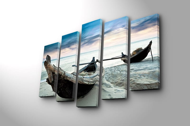 Canvastaulu 5-pak Monivärinen - 19x60 cm - Sisustustuotteet - Taulu & taide - Canvas-taulu