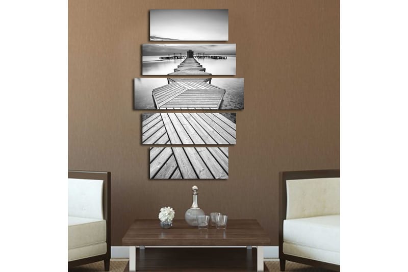 Canvastaulu 5-pak Monivärinen - 19x60 cm - Sisustustuotteet - Taulu & taide - Canvas-taulu