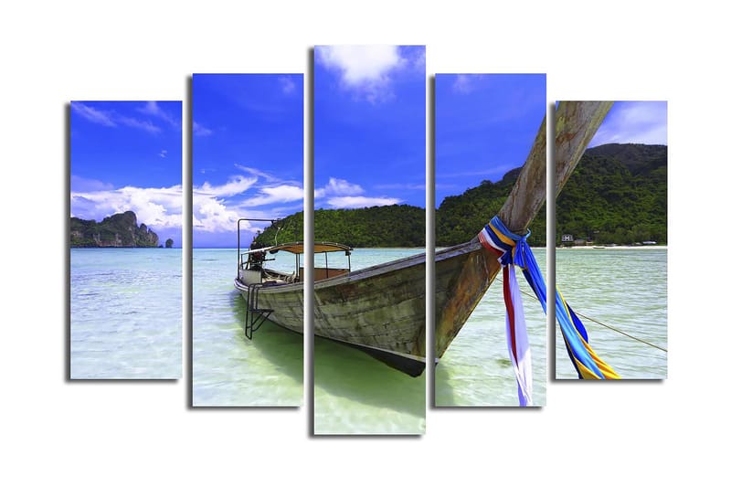 Canvastaulu 5-pak Monivärinen - 19x60 cm - Sisustustuotteet - Taulu & taide - Canvas-taulu