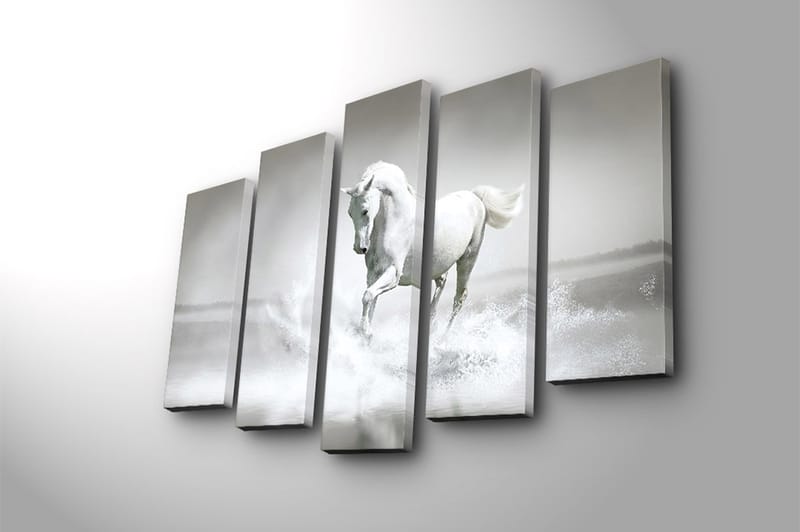 Canvastaulu 5-pak Monivärinen - 19x60 cm - Sisustustuotteet - Taulu & taide - Canvas-taulu