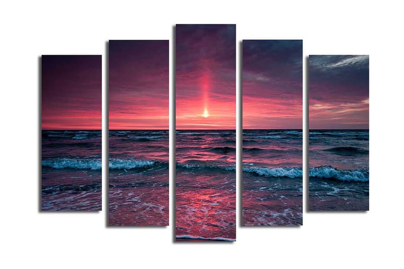 Canvastaulu 5-pak Monivärinen - 19x60 cm - Sisustustuotteet - Taulu & taide - Canvas-taulu