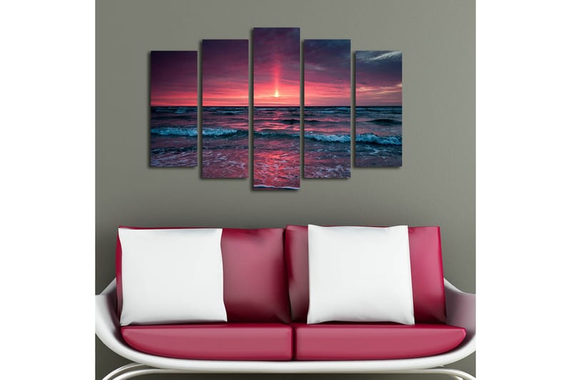 Canvastaulu 5-pak Monivärinen - 19x60 cm - Sisustustuotteet - Taulu & taide - Canvas-taulu