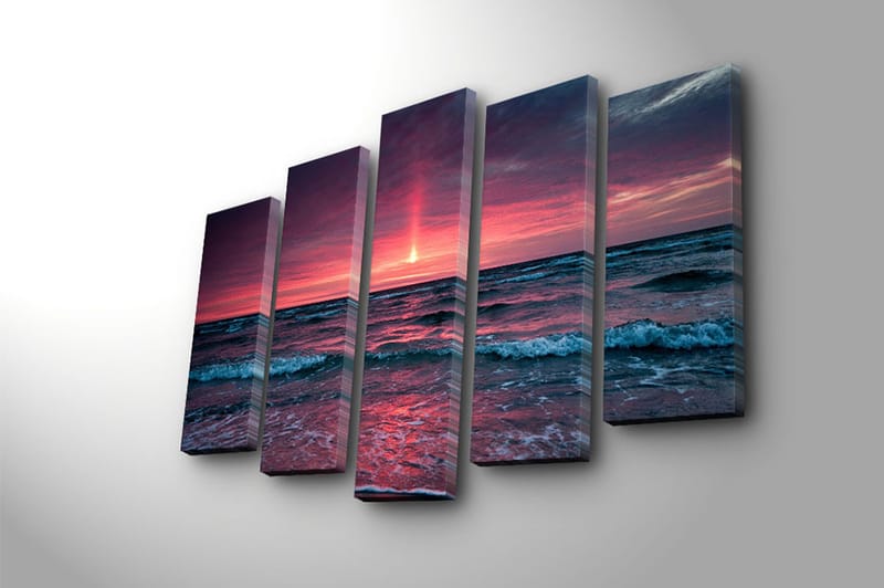 Canvastaulu 5-pak Monivärinen - 19x60 cm - Sisustustuotteet - Taulu & taide - Canvas-taulu