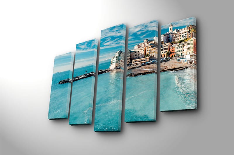 Canvastaulu 5-pak Monivärinen - 19x60 cm - Sisustustuotteet - Taulu & taide - Canvas-taulu