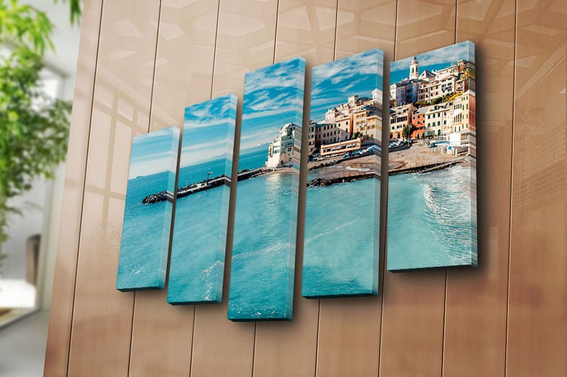 Canvastaulu 5-pak Monivärinen - 19x60 cm - Sisustustuotteet - Taulu & taide - Canvas-taulu