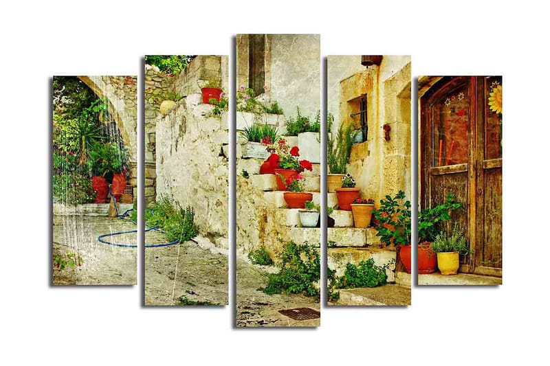 Canvastaulu 5-pak Monivärinen - 19x60 cm - Sisustustuotteet - Taulu & taide - Canvas-taulu