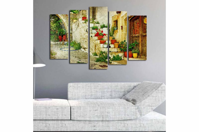 Canvastaulu 5-pak Monivärinen - 19x60 cm - Sisustustuotteet - Taulu & taide - Canvas-taulu