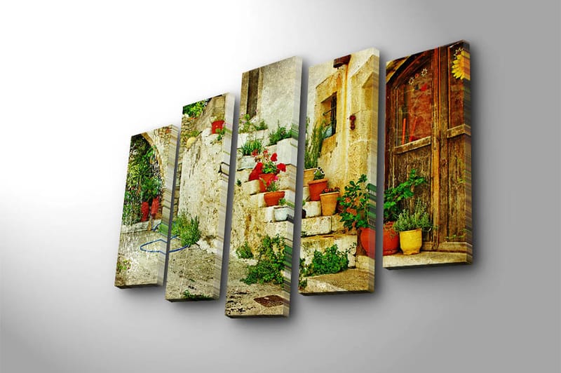 Canvastaulu 5-pak Monivärinen - 19x60 cm - Sisustustuotteet - Taulu & taide - Canvas-taulu