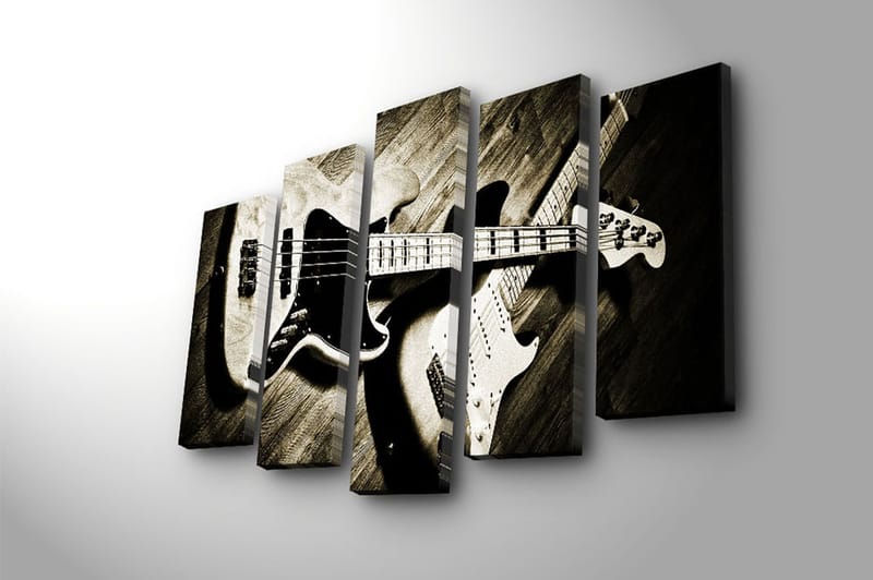 Canvastaulu 5-pak Monivärinen - 19x60 cm - Sisustustuotteet - Taulu & taide - Canvas-taulu