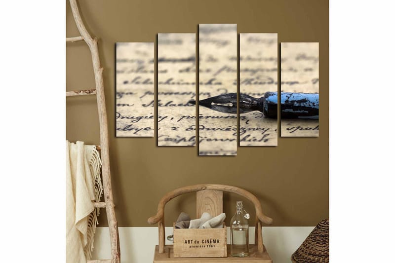 Canvastaulu 5-pak Monivärinen - 19x60 cm - Sisustustuotteet - Taulu & taide - Canvas-taulu