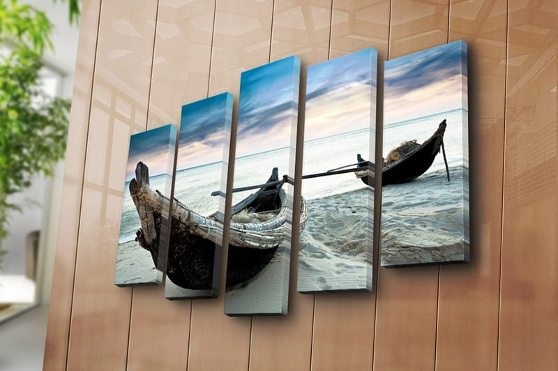 Canvastaulu 5-pak Monivärinen - 19x60 cm - Sisustustuotteet - Taulu & taide - Canvas-taulu