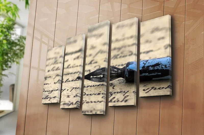 Canvastaulu 5-pak Monivärinen - 19x60 cm - Sisustustuotteet - Taulu & taide - Canvas-taulu