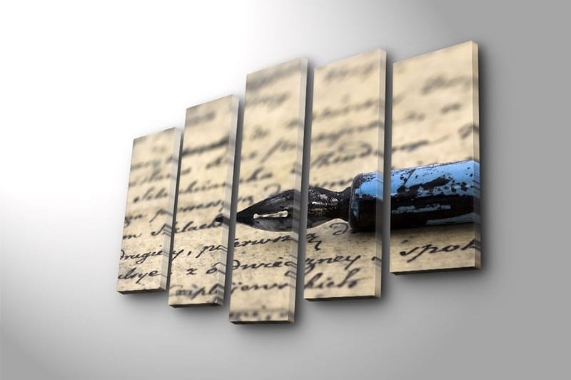 Canvastaulu 5-pak Monivärinen - 19x60 cm - Sisustustuotteet - Taulu & taide - Canvas-taulu