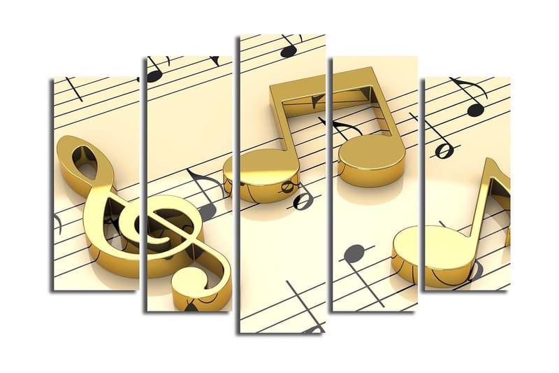 Canvastaulu 5-pak Monivärinen, 19x60 cm