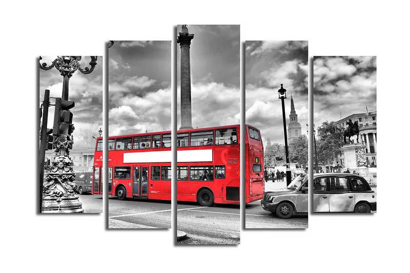 Canvastaulu 5-pak Monivärinen, 19x60 cm