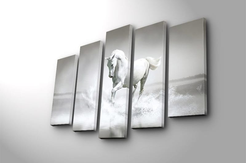 Canvastaulu 5-pak Monivärinen - 19x60 cm - Sisustustuotteet - Taulu & taide - Canvas-taulu
