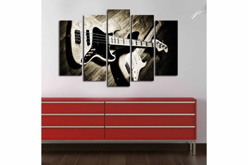 Canvastaulu 5-pak Monivärinen - 19x60 cm - Sisustustuotteet - Taulu & taide - Canvas-taulu