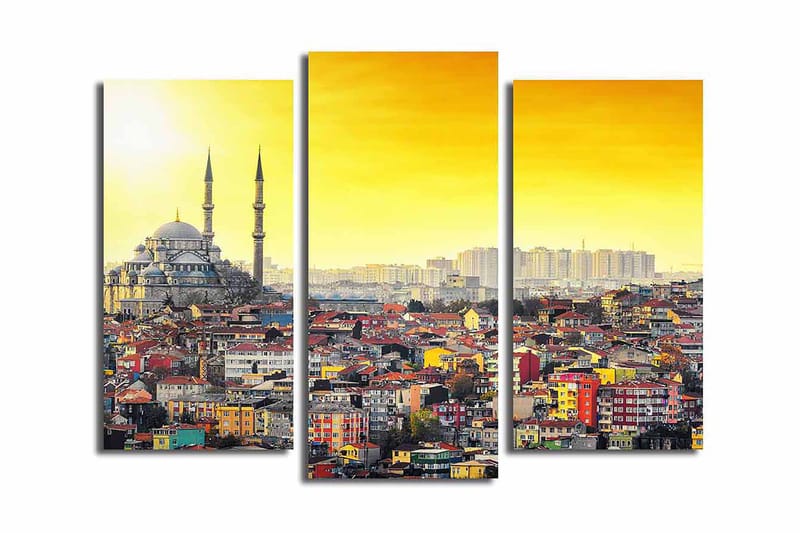 Canvastaulu City Istanbul 3-pak Monivärinen - 20x39 cm - Sisustustuotteet - Taulu & taide - Canvas-taulu