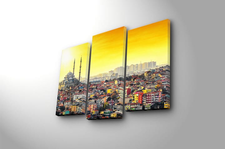 Canvastaulu City Istanbul 3-pak Monivärinen - 20x39 cm - Canvas-taulu - Seinäkoristeet