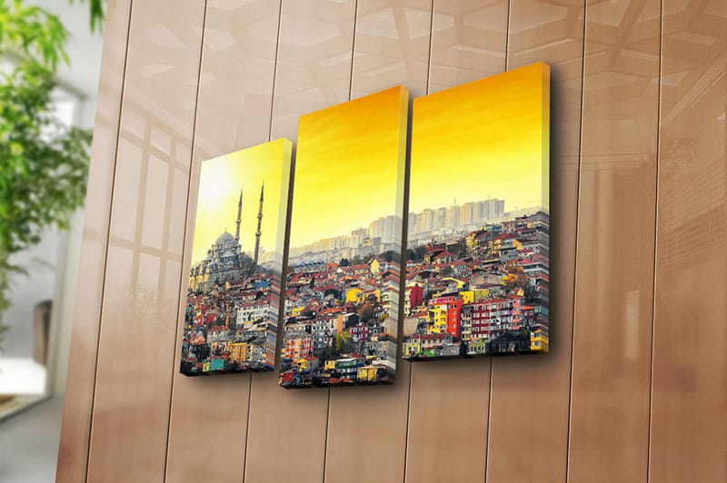 Canvastaulu City Istanbul 3-pak Monivärinen - 20x39 cm - Sisustustuotteet - Taulu & taide - Canvas-taulu