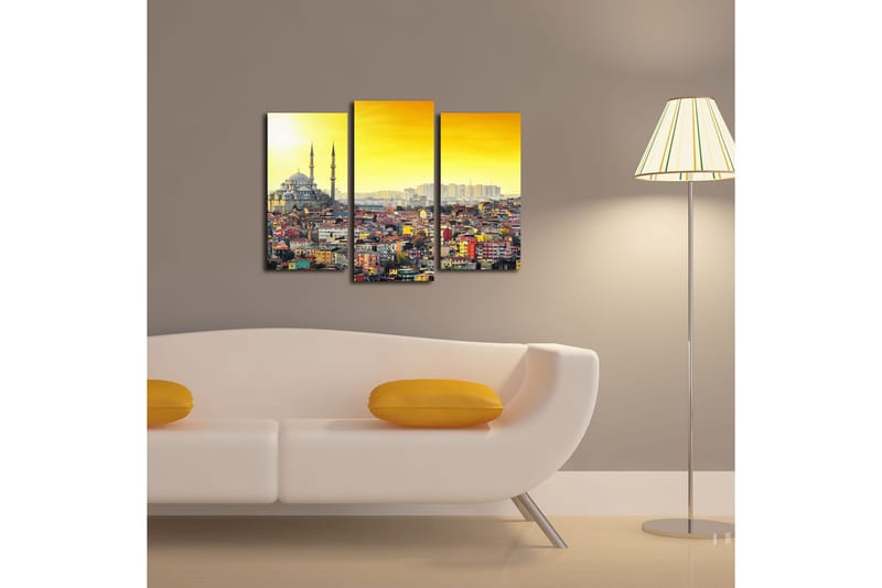 Canvastaulu City Istanbul 3-pak Monivärinen - 20x39 cm - Sisustustuotteet - Taulu & taide - Canvas-taulu