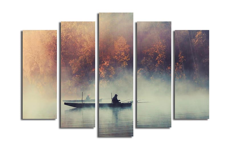 Canvastaulu Floral 5-pak Monivärinen - 19x60 cm - Sisustustuotteet - Taulu & taide - Canvas-taulu