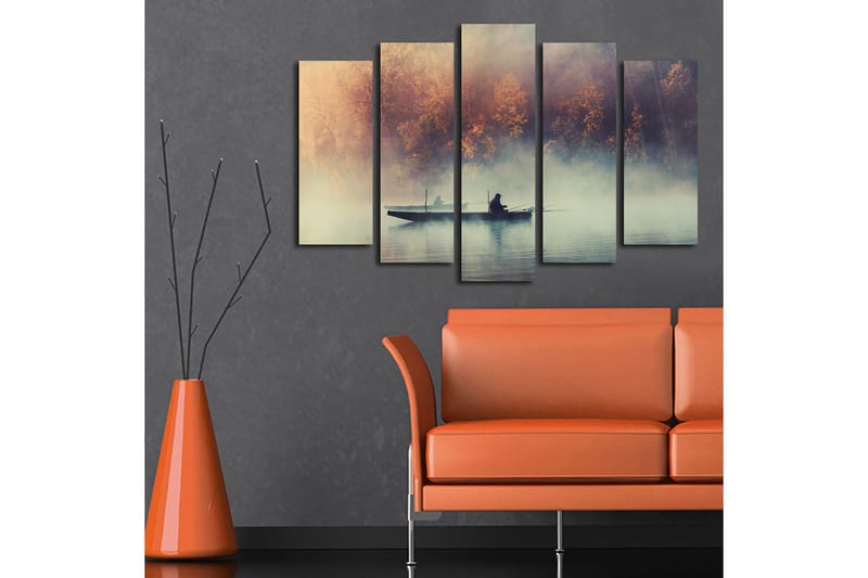 Canvastaulu Floral 5-pak Monivärinen - 19x60 cm - Sisustustuotteet - Taulu & taide - Canvas-taulu