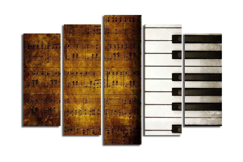 Canvastaulu Floral 5-pak Monivärinen, 19x60 cm