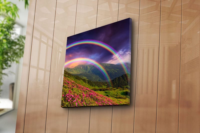 Canvastaulu Floral Monivärinen - 45x45 cm - Sisustustuotteet - Taulu & taide - Canvas-taulu