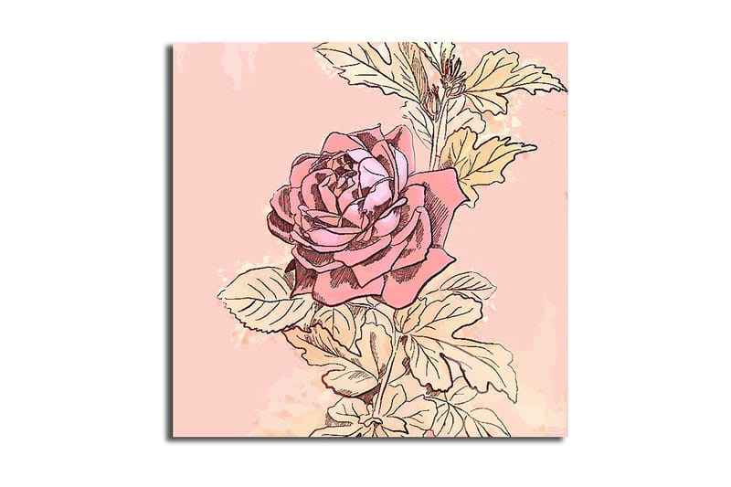 Canvastaulu Floral Monivärinen - 45x45 cm - Sisustustuotteet - Taulu & taide - Canvas-taulu