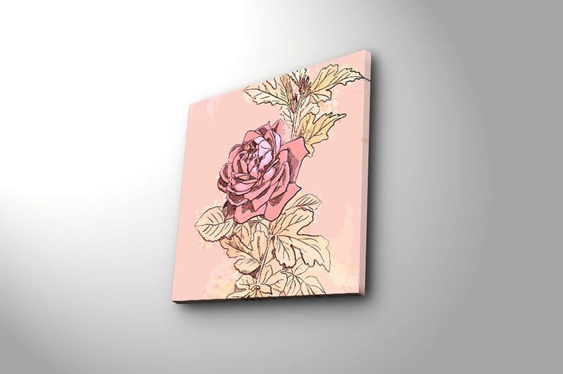 Canvastaulu Floral Monivärinen - 45x45 cm - Sisustustuotteet - Taulu & taide - Canvas-taulu