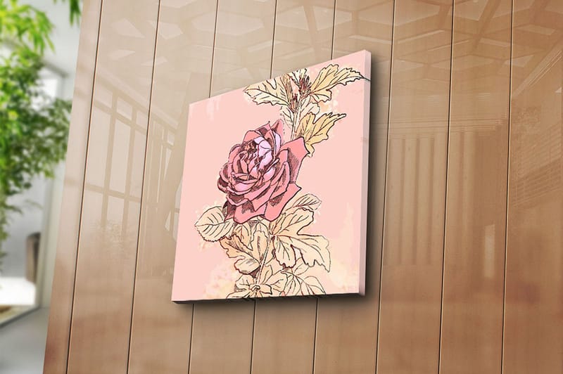 Canvastaulu Floral Monivärinen - 45x45 cm - Sisustustuotteet - Taulu & taide - Canvas-taulu