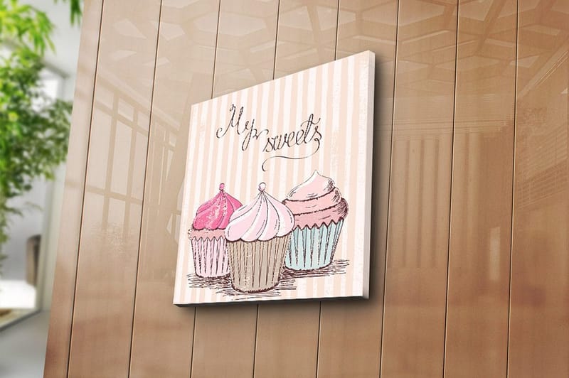 Canvastaulu Floral Monivärinen - 45x45 cm - Sisustustuotteet - Taulu & taide - Canvas-taulu