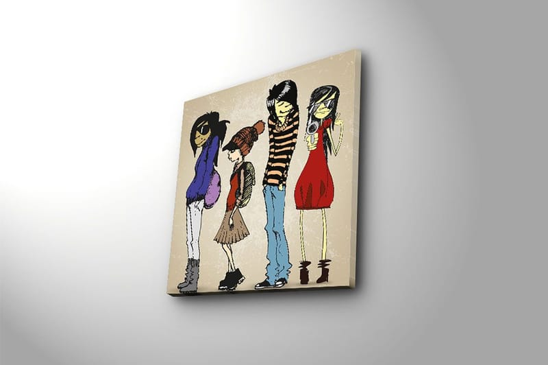 Canvastaulu Floral Monivärinen - 45x45 cm - Sisustustuotteet - Taulu & taide - Canvas-taulu