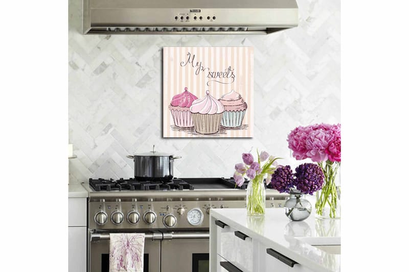 Canvastaulu Floral Monivärinen - 45x45 cm - Sisustustuotteet - Taulu & taide - Canvas-taulu