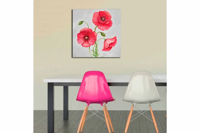 Canvastaulu Floral Monivärinen - 45x45 cm - Sisustustuotteet - Taulu & taide - Canvas-taulu