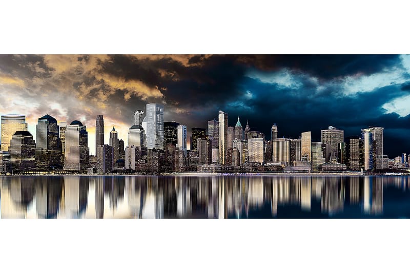 Canvastaulu Gold City - 60x139 cm - Sisustustuotteet - Taulu & taide - Canvas-taulu