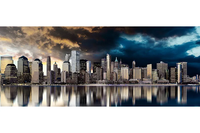 Canvastaulu Gold City, 60x139 cm