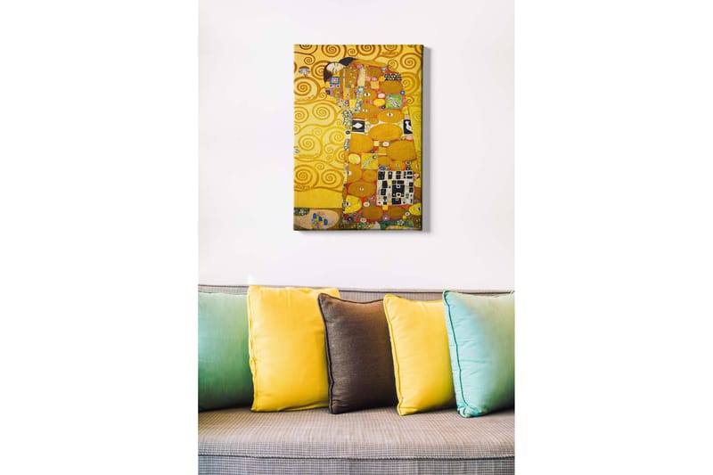 Canvastaulu - Halaava pari kultaisessa asetelmassa - Kulta / Musta / Punainen - Sisustustuotteet - Taulu & taide - Canvas-taulu